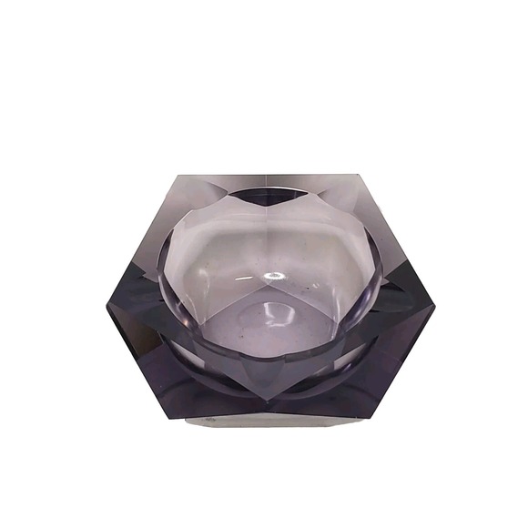 Mid-Century Faceted Murano Glass Ashtray/Bowl by Flavio Poli Seguso Italy - Picture 2 of 10